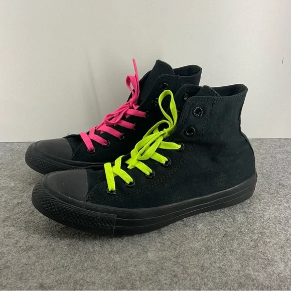 Converse Black Monochrome High Tops Women’s Size 8 - Picture 1 of 6